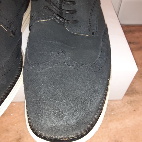 Cole Haan Classic Wingtip Oxford Shoes - C24085 - Black Suede - Men\'s Size 10 main image 10